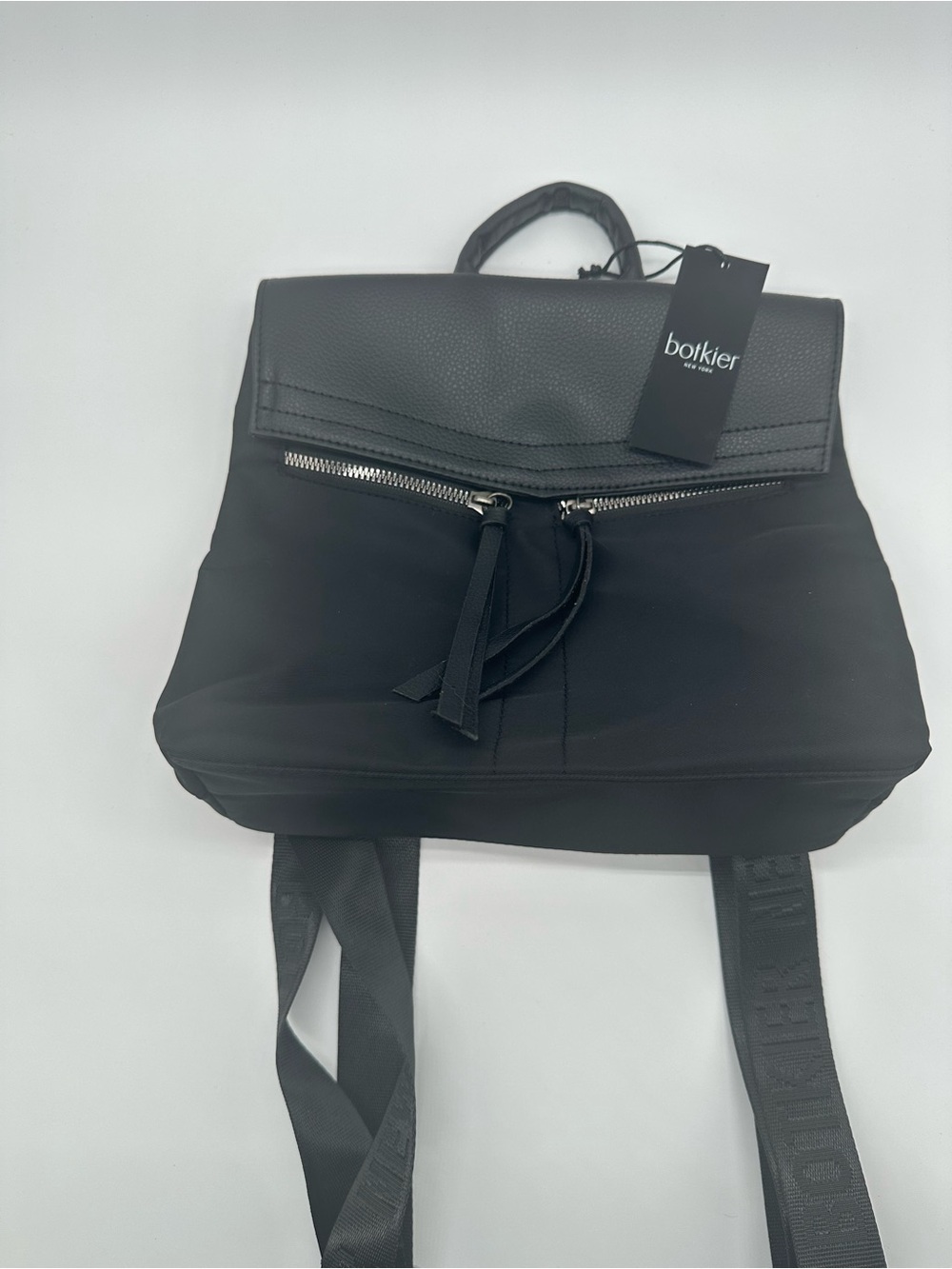 Botkier Black City Backpack with Front Zip